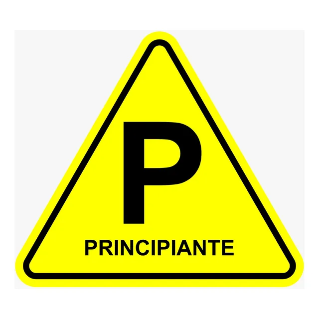 Sticker De Conductor Principiante Auto Aviso Tránsito