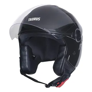 Capacete Aberto Joy 23 By Taurus Couro Preto Original Capacete Aberto Joy 23 By Taurus Couro Preto Original