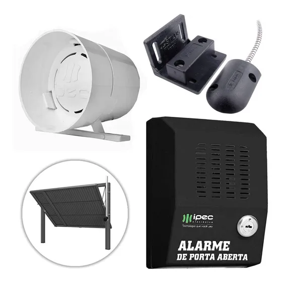 Kit Alarme De Porta Aberta C/ Sirene  E Sensor Magnético