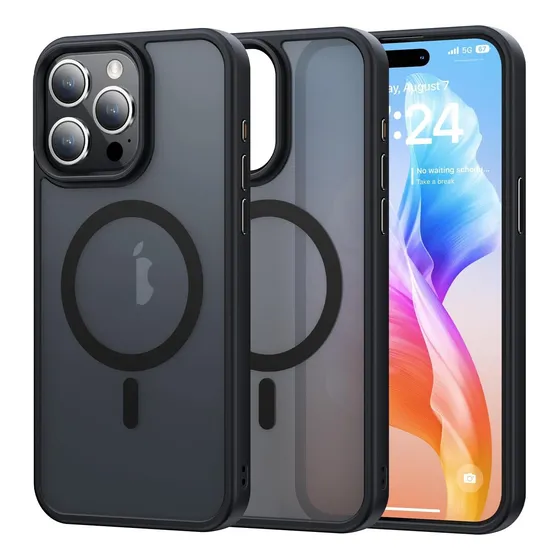 Carcasa Mate Para iPhone (varios) Funda Magnética Traslucida