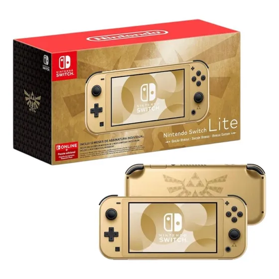 Console Nintendo Switch Lite - Zelda Hyrule Edition Cor Dourado