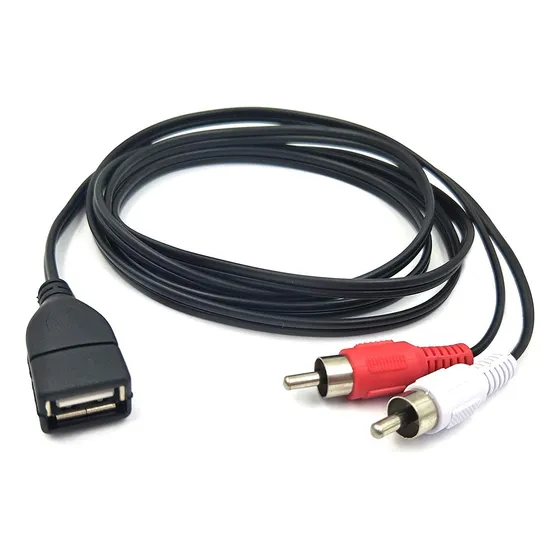 Cable Usb 2rca Haokiang 2.0 Hembra 2 Conector Macho Divisor
