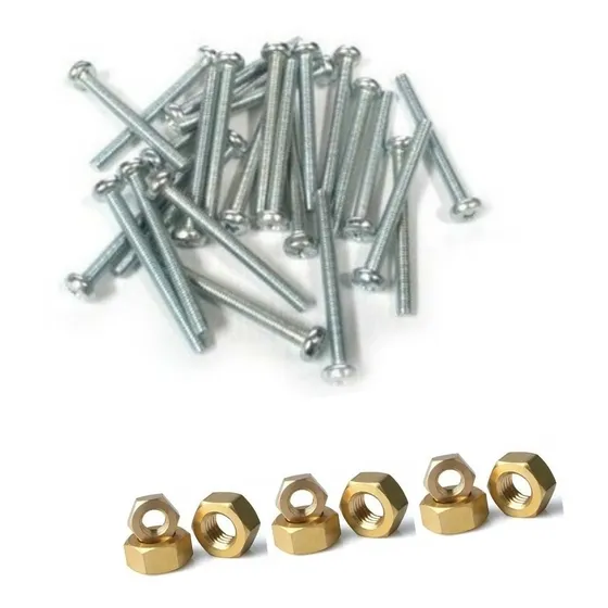 Tornillos Electrónica Métrica M4 X 50mm Pack X 50 C/tuercas