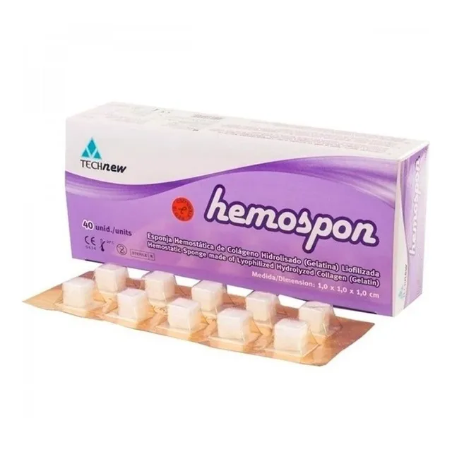 Esponja Hemostatica Hemospon Blíster X 10 Un Odontologia 
