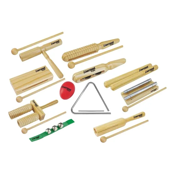 Jogo De Percussão Infantil Liverpool Inf03 10 Instrumentos