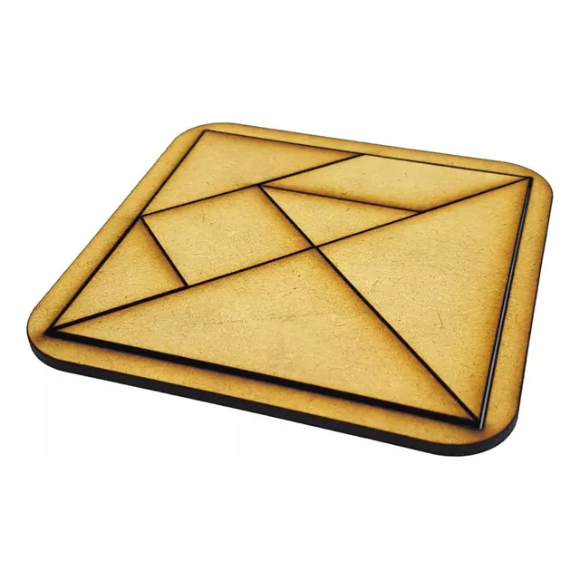 10 Souvenir Tangram Juego Niños Cumpleaños Mdf Personalizado