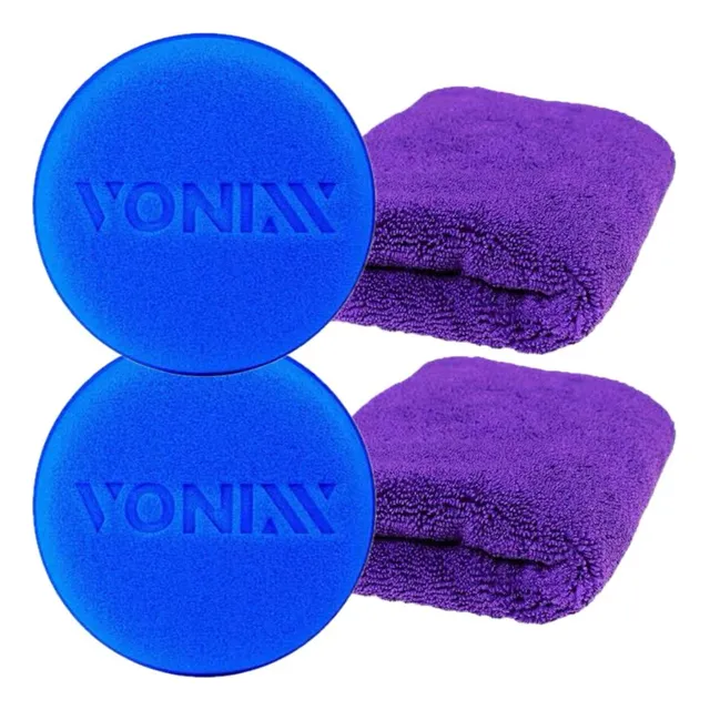 2 Aplicador De Espuma Vonixx  2 Toalha Microfibra Zacs 40x60