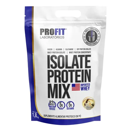 Suplemento En Pó Profit Laboratórios Proteínas De Isolate Protein Mix Sabor Baunilha X 1.8kg