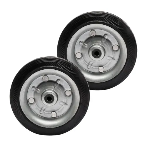 Rueda Para Carrito Goma/metal 2 Unidades  