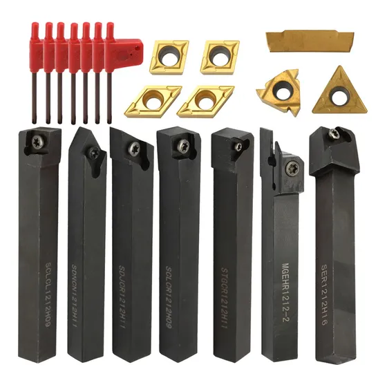 21pcs Insertos De Carburo Sólido Unidad De Torno