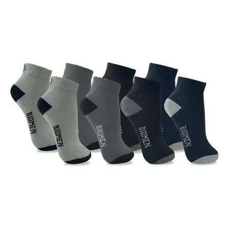 Kit 12 Pares Meia Masculina Cano Curto Conforto Preto Cinza Azul Marinho Cinza Escuro Liso 37-43