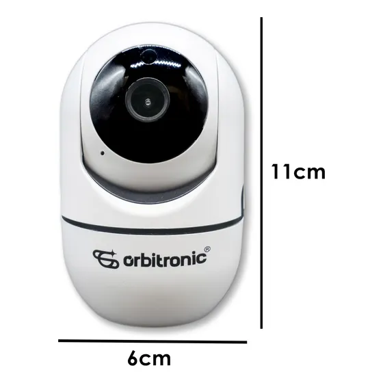 Mini Camera Segurança Robô Sensor Movimento Orbitronic Cor Branco