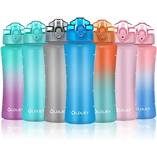 Oldley Botella De Agua Para Niños Con Paja 15 Oz Gl6k9