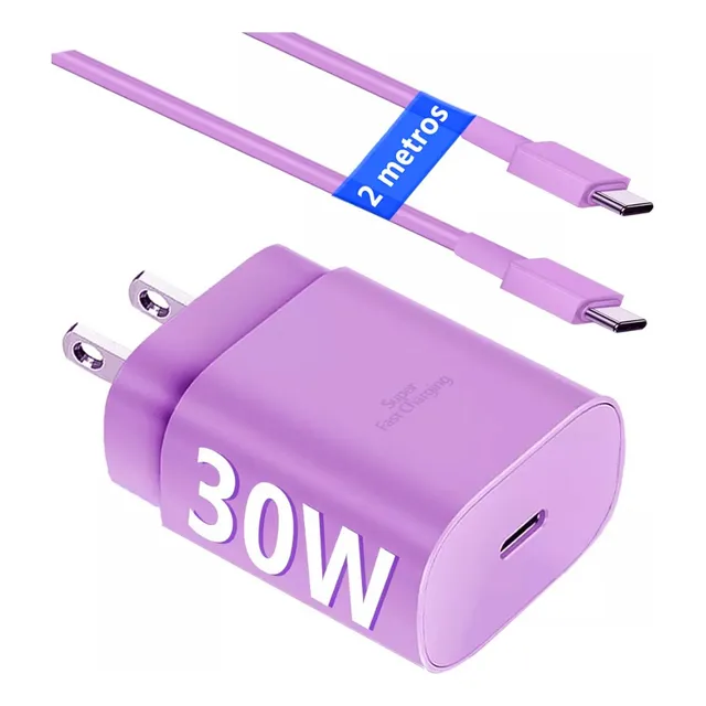 Cargador 30w Tipo C Para Samsung A55 A15 A34 Carga Rápida Pd