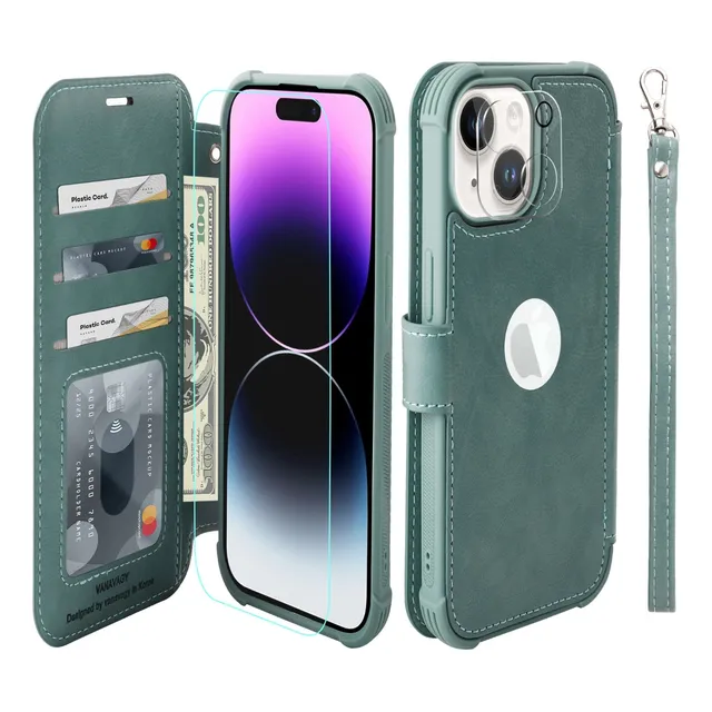 Vanavagy Funda Tipo Cartera Protector Billetera Para iPhone