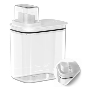 Dispenser Porta Sabão Em Pó Transparente 1,5 Litros Dispenser Porta Sabão Em Pó Transparente 1,5 Litros