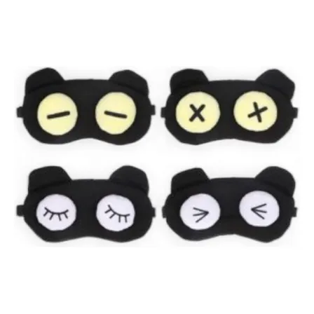 Antifaz 3d Para Dormir Diseño Ojos De Sapo 10x19,5cm Color Negro Animales