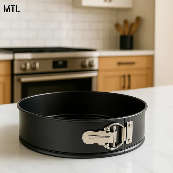 Molde Para Torta Mtl Desmontable Antiadherente Cocina Horno Color Negro