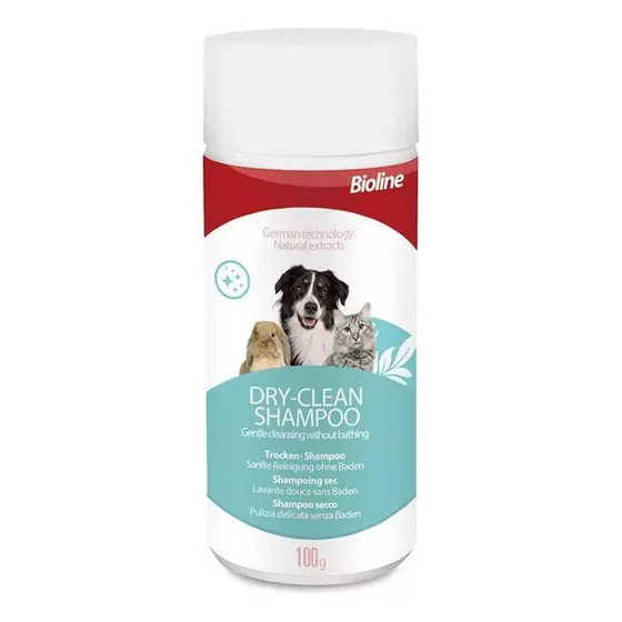 Bioline Dry Shampoo 100gr Baño Seco En Polvo P/ Perros