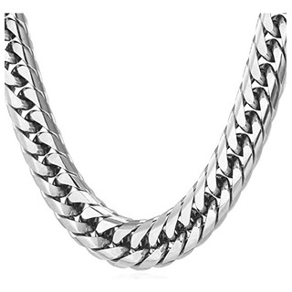 Collar Cadena Estilo Cubano Unisex Acero Inoxidable 12mm Collar Cadena Estilo Cubano Unisex Acero Inoxidable 12mm