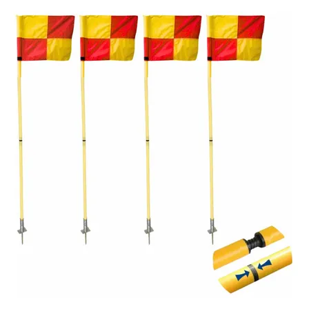 Set X4 Slalom Baston Banderines Corner Con Estaca 1.50mtr