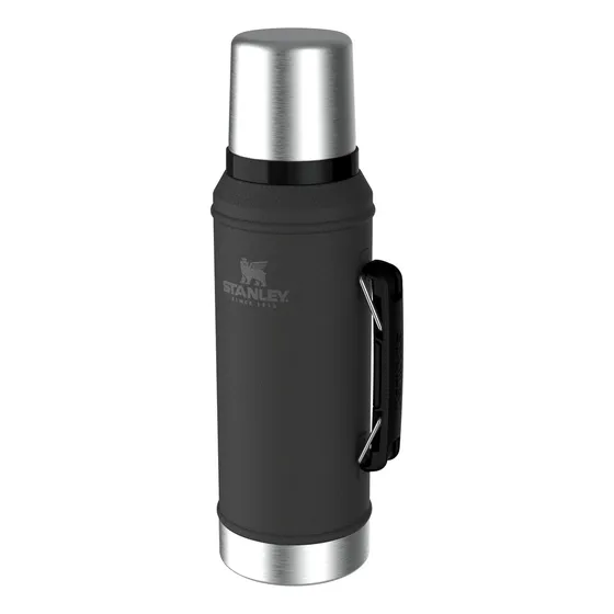 Termo Stanley Clásico 950ml Negro De Acero Inoxidable