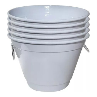 Kit 5 Peças Balde Para Gelo Linha Classic Branco Total Kit 5 Peças Balde Para Gelo Linha Classic Branco Total