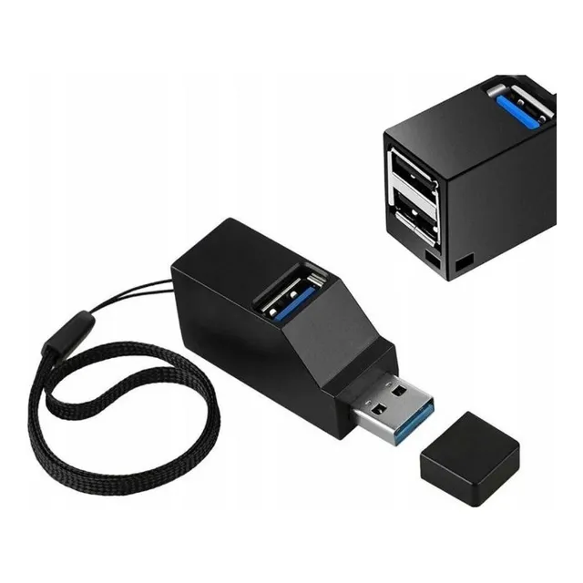 Mini Hub Usb 3 En 1 Conector Múltiple