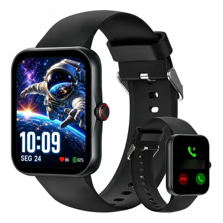 Relógio Smart Infantil Para Crianças Bluetooth Chamadas Ip68 Preto