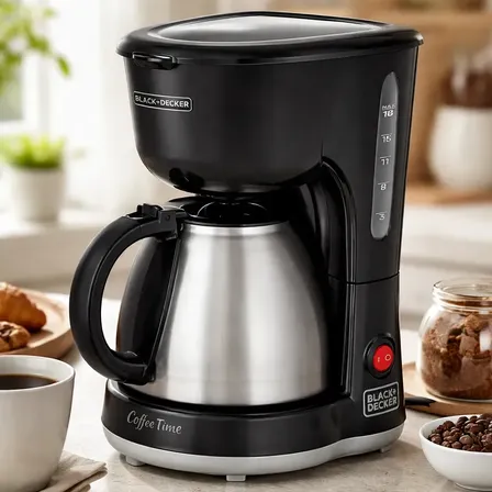 Cafeteira Black+decker 18 Cafés Inox Cm15-br Preto