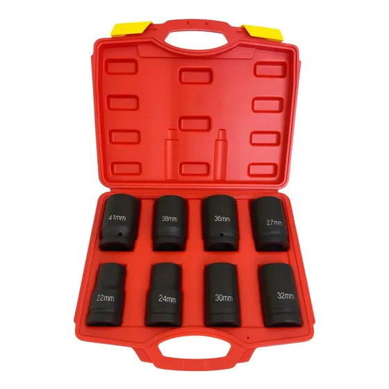 Set Kit Dados De Impacto Cuadrante 3/4 8 Piezas Cr-mo Negro