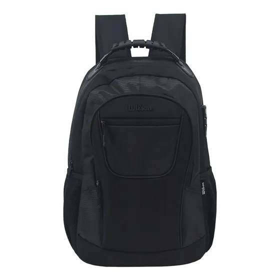 Mochila Wilson Porta Notebook Candado Ejecutiva Viajes Color Negro I 65an008b Diseño De La Tela Liso