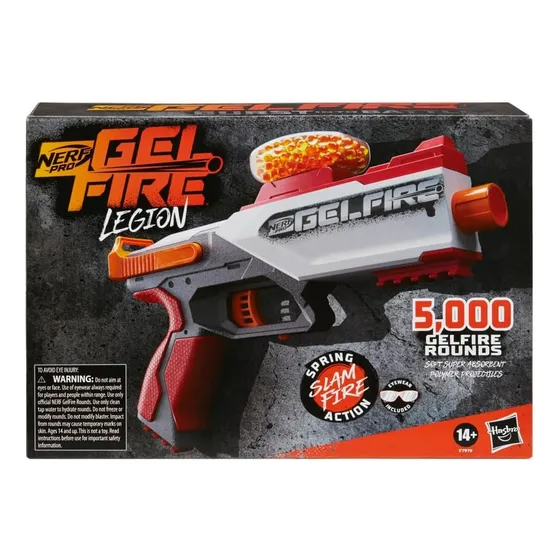 Nerf Pro Pistola Hidrogel Fire Legion 5000 Perlas Blanco