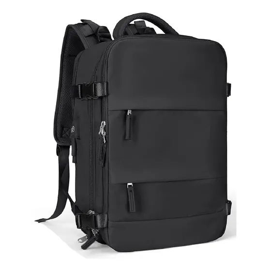 Mochila Valija Viaje Carry On Aprobada Aerolinea Avion Negra