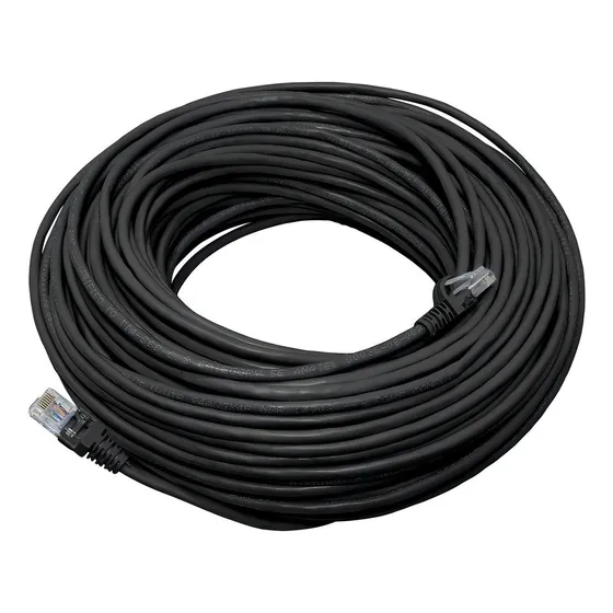 Cabo De Rede Furukawa Preto Rj45 Crimpado Cat5e 20 Metros