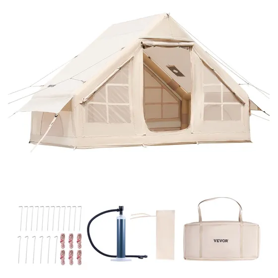 Carpa Inflable Vevor Para Acampar De 3 A 5 Personas, 4 Estac