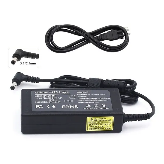 Fonte Carregador Positivo Mobile Z896 Z77 Z85 19v 3,42a Cor Preto