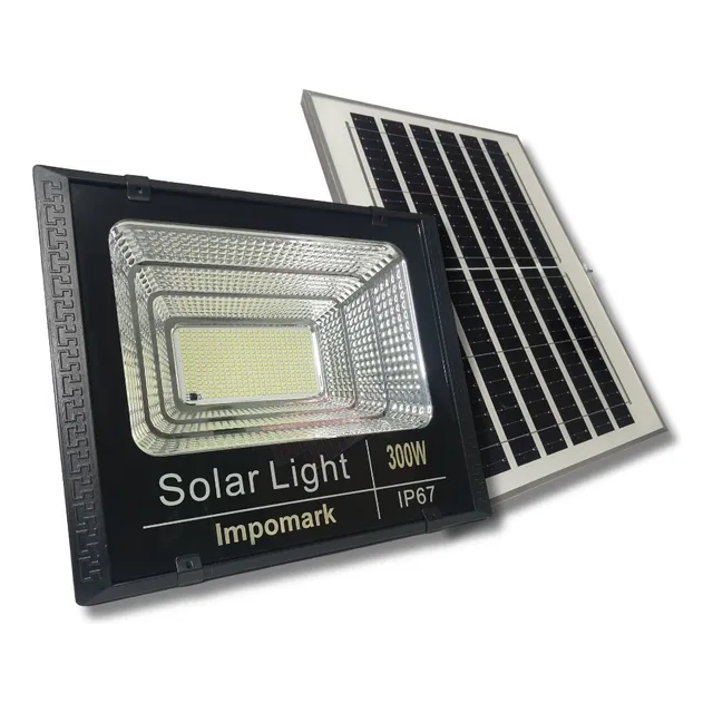 Reflector Solar 300w Lampara Led Panel Solar Control Remoto