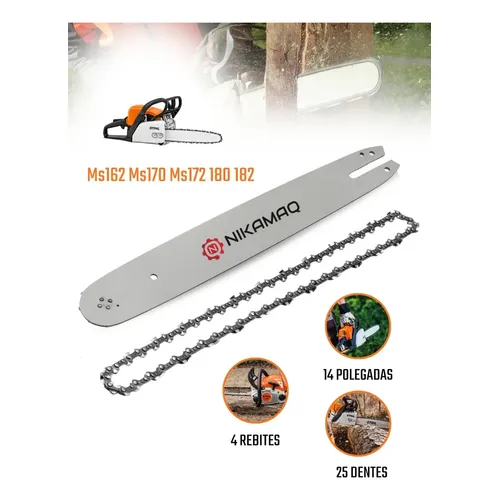 Sabre 50cm Para Motosserra Nakasaki 78cc | MercadoLivre