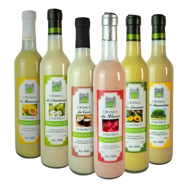Caja(12bot) De Cremas De Pisco X500 Ml