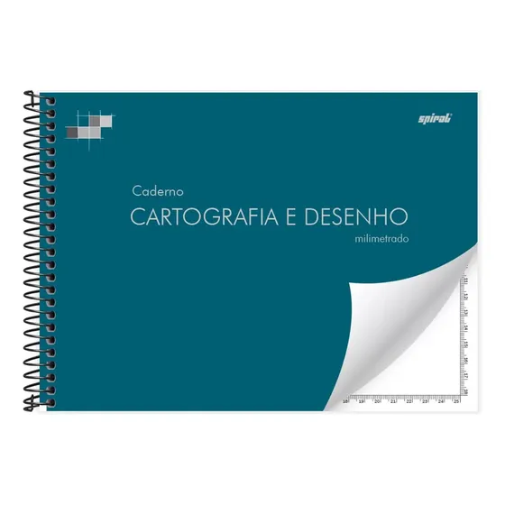 Spiral Milimetrado 48 folhas lisas unidade x 1 27.5cm x 20cm