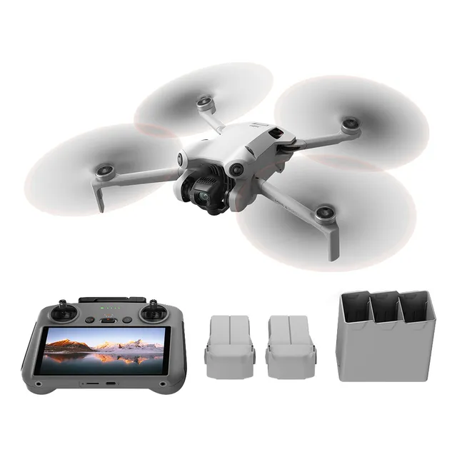 Drone Dji Mini 4 Pro Fly More Combo Plus Cam 4k Sensor Obst Color Blanco