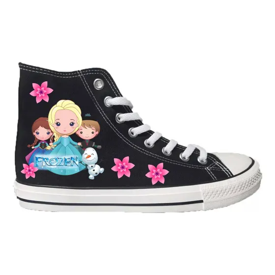 Zapatillas Con Caña Frozen Regalo Navidad - Cumpleaños
