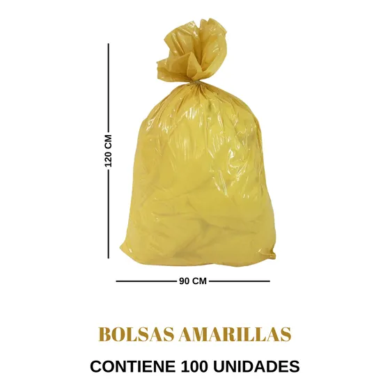 Bolsa De Consorcio Reforzadas 90x120 X100 Unidades Amarillas
