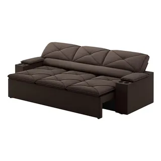 SofĂĄ 3 Lugares RetrĂĄtil E ReclinĂĄvel Pop 2,05m Cor Chocolate Desenho Do Tecido Velosuede SofĂĄ 3 Lugares RetrĂĄtil E ReclinĂĄvel Pop 2,05m Cor Chocolate Desenho Do Tecido Velosuede