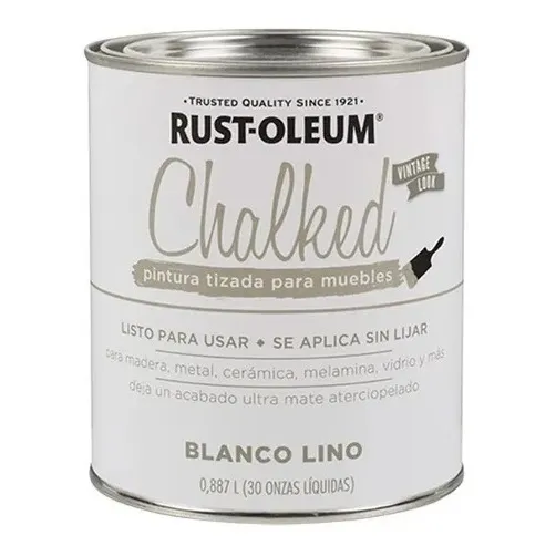 Esmalte Sintetico Chalked Tiza Rust Oleum Blanco Lino 1lt