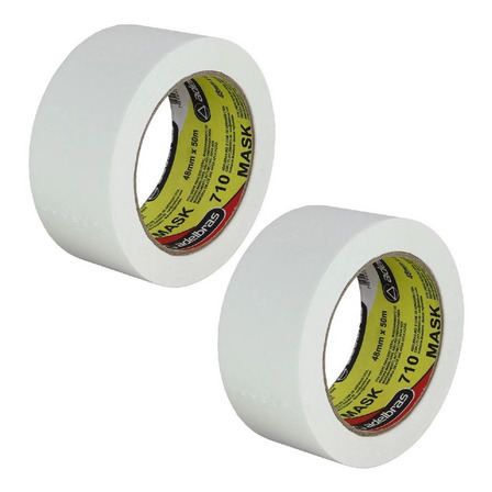 Adelbras Fita Crepe Mask 710 48mm X 50m 2 Unidades Branca Adelbras Fita Crepe Mask 710 48mm X 50m 2 Unidades Branca