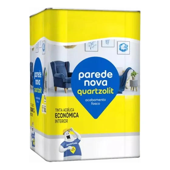 Tinta Acrílica Antimofo Econômica Fosco Quartzolit 18l Cor Marfim