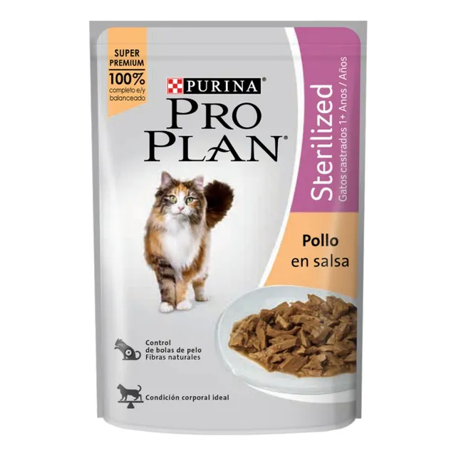 Sachet Pro Plan Gato Esterilizado Pollo 85 Gr