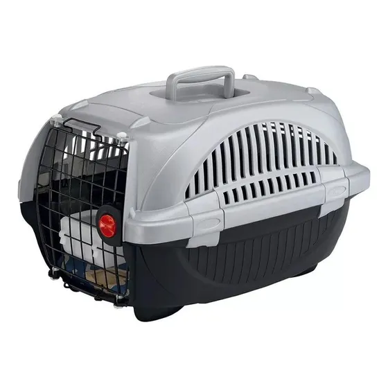 Caja de transporte Atlas Deluxe 10 Ferplast gris con negro